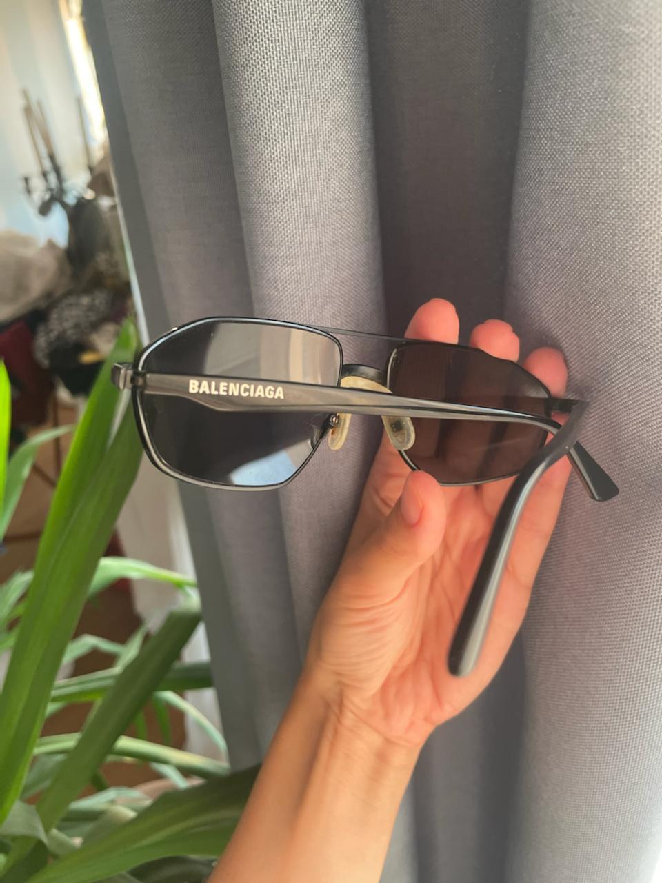 Balenciaga crna metalna naočara za sunce unisex original