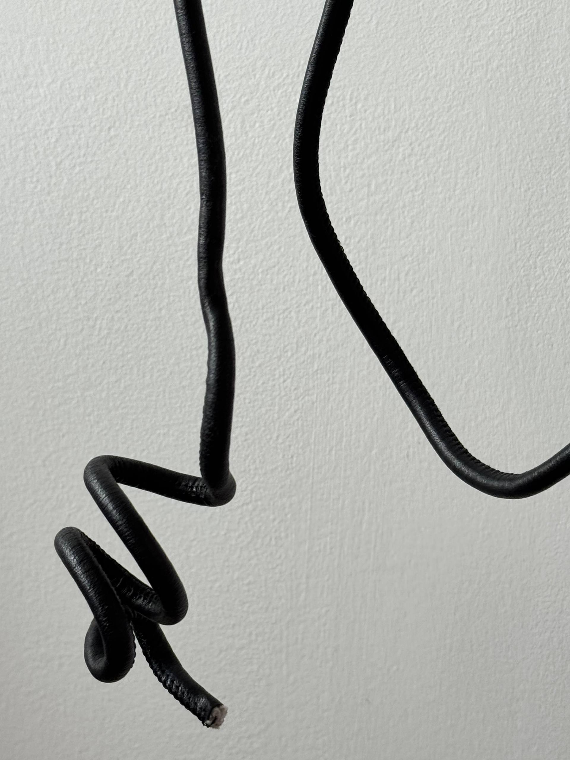 Nylon lanyard from artificial leather