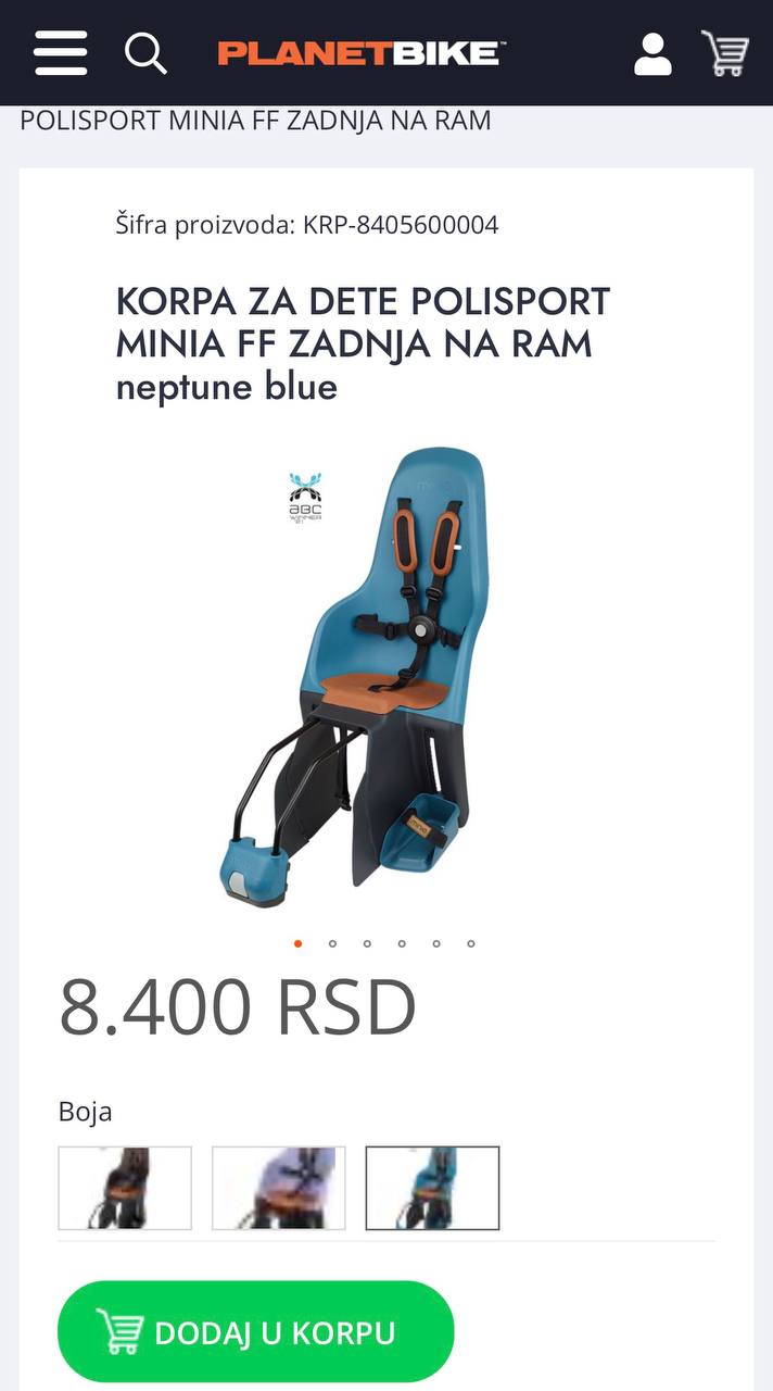 Polisport dečja biciklična sedišta photo 2