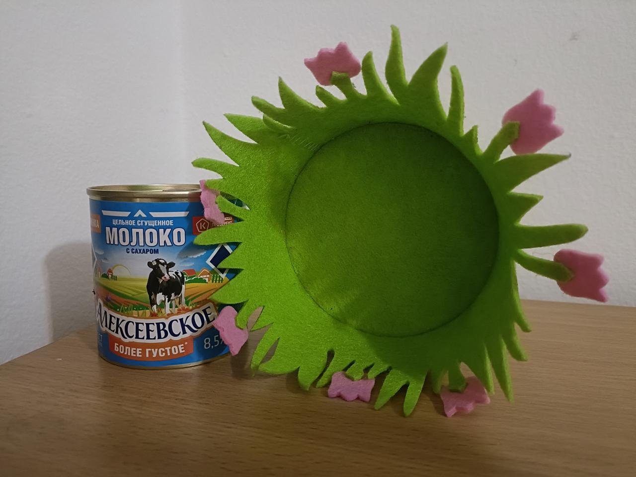 Коробочка из зеленого фетра photo 3