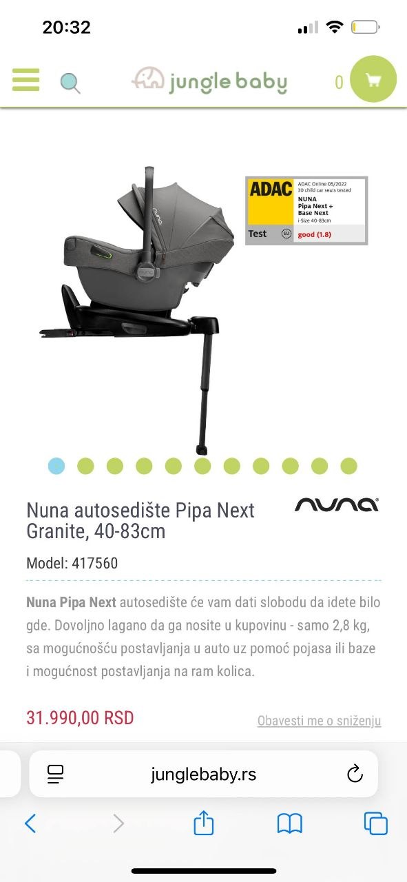 Base for Nuna car seat