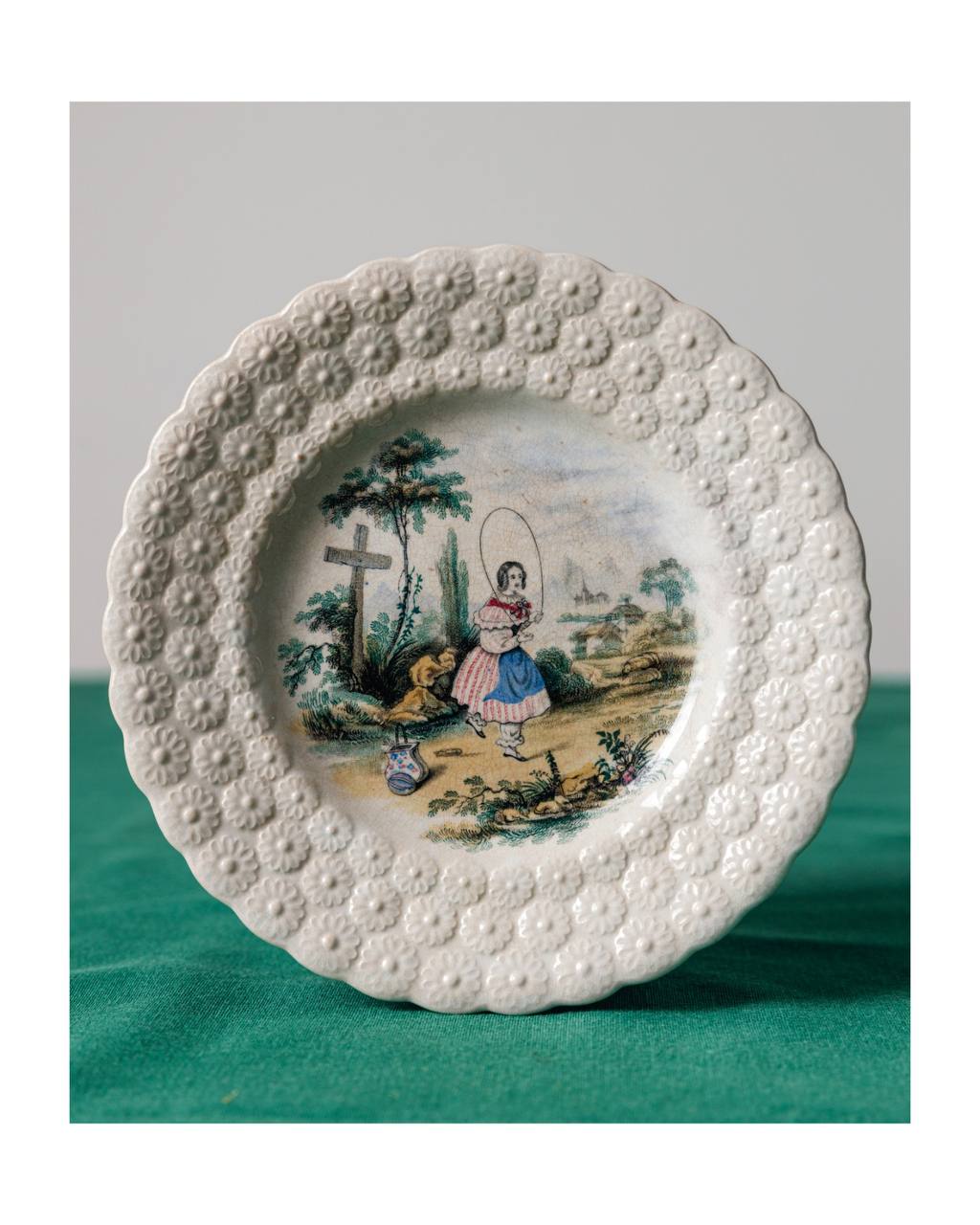 Antique English ceramic plate / saucer
