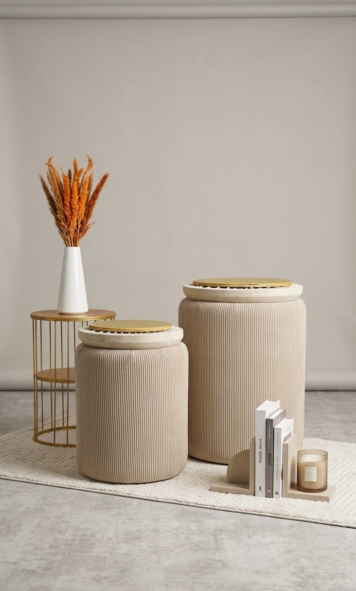 set of two poufs photo 3