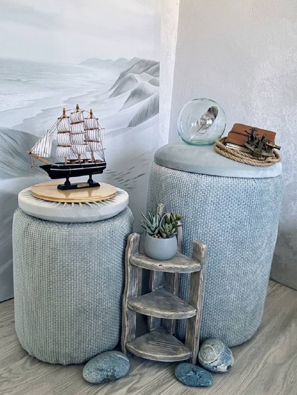 set of two poufs photo 5