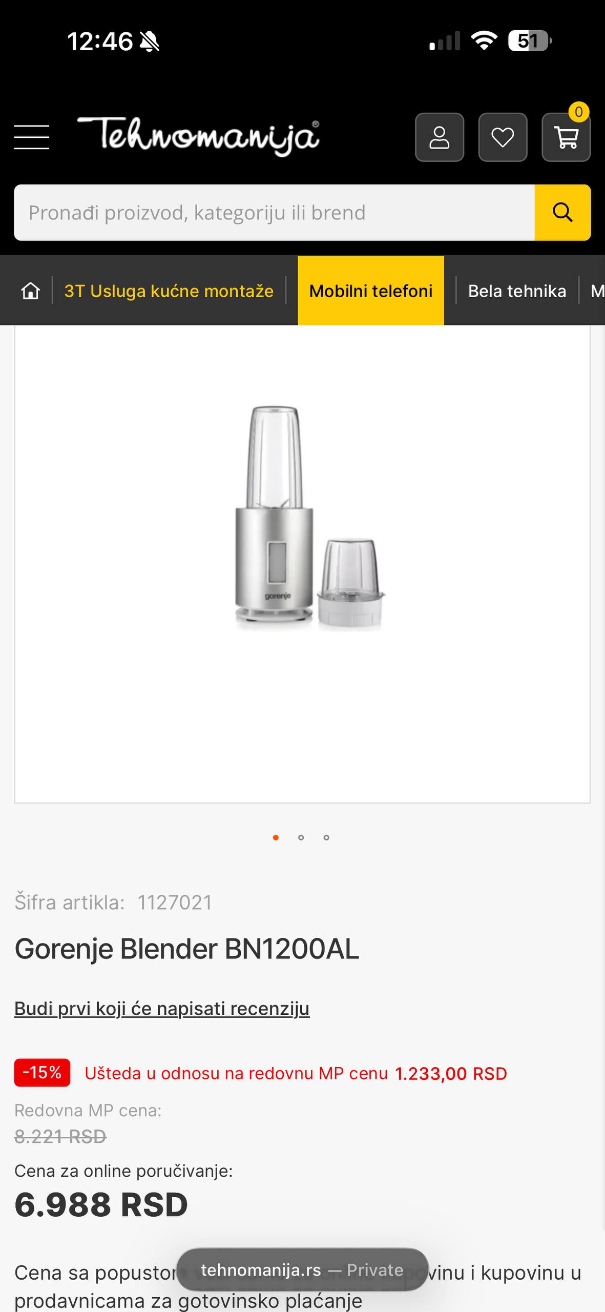 Gorenje Blendera BN1200AL photo 2