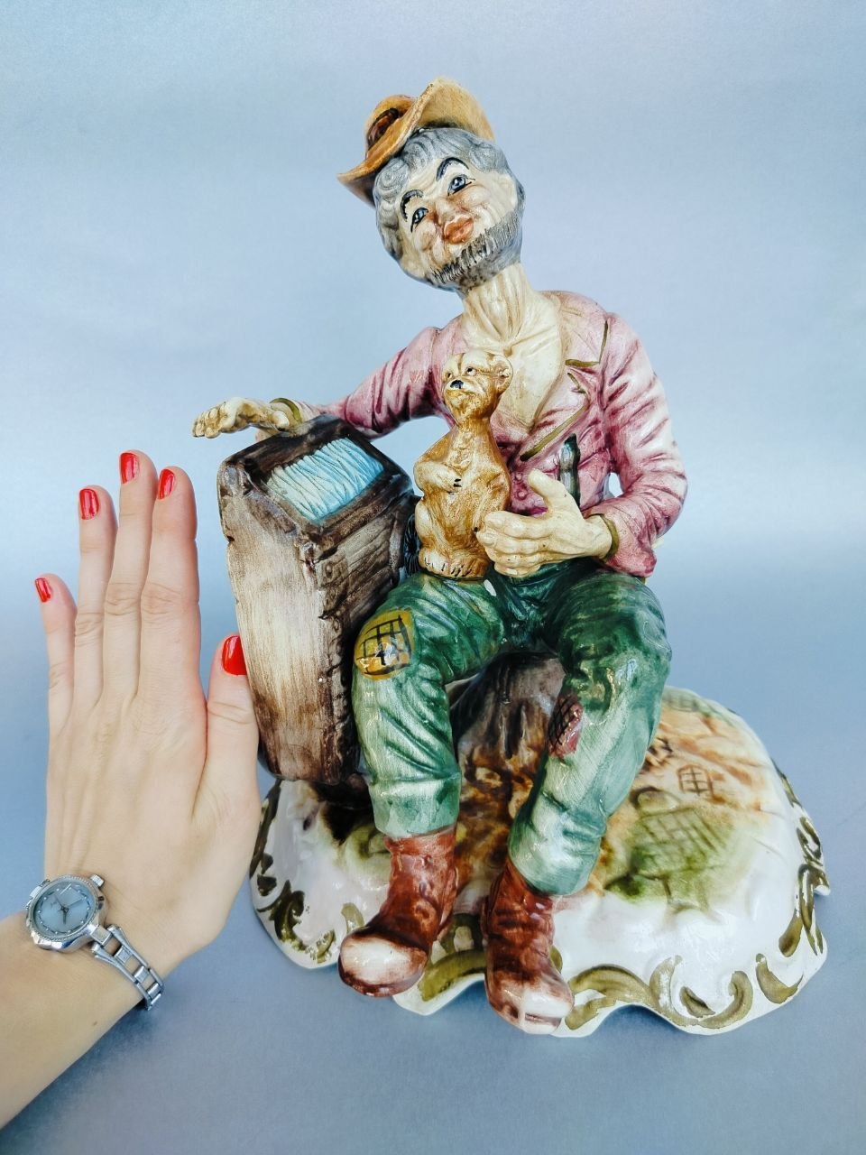 Фигурка-талисман свинка и счастливый пенни из цельной латуни photo 9