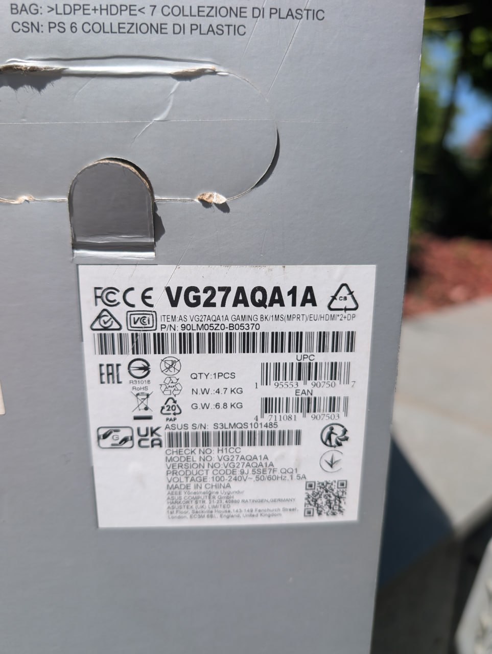 Монитор ASUS TUF Gaming VG27AQA1A photo 3