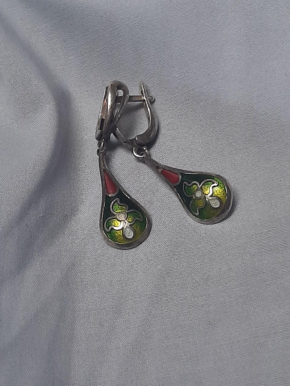 Silver earrings