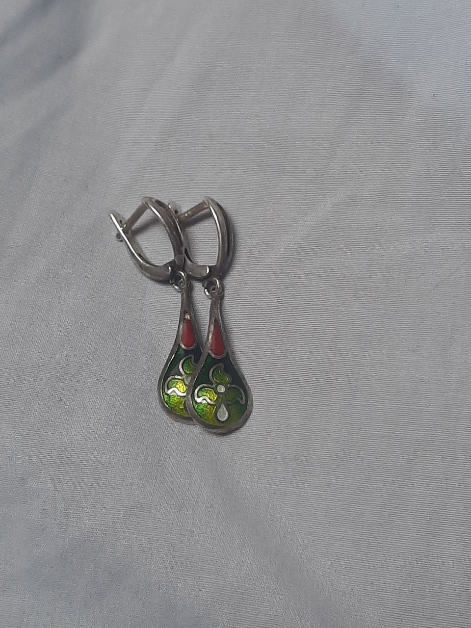 Silver earrings photo 2