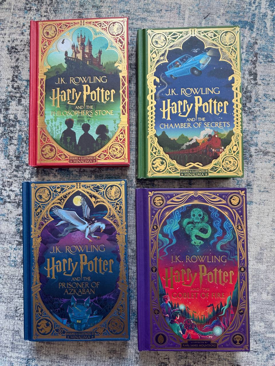 Harry Potter Collection New Books 1-4 Illustrated Parts