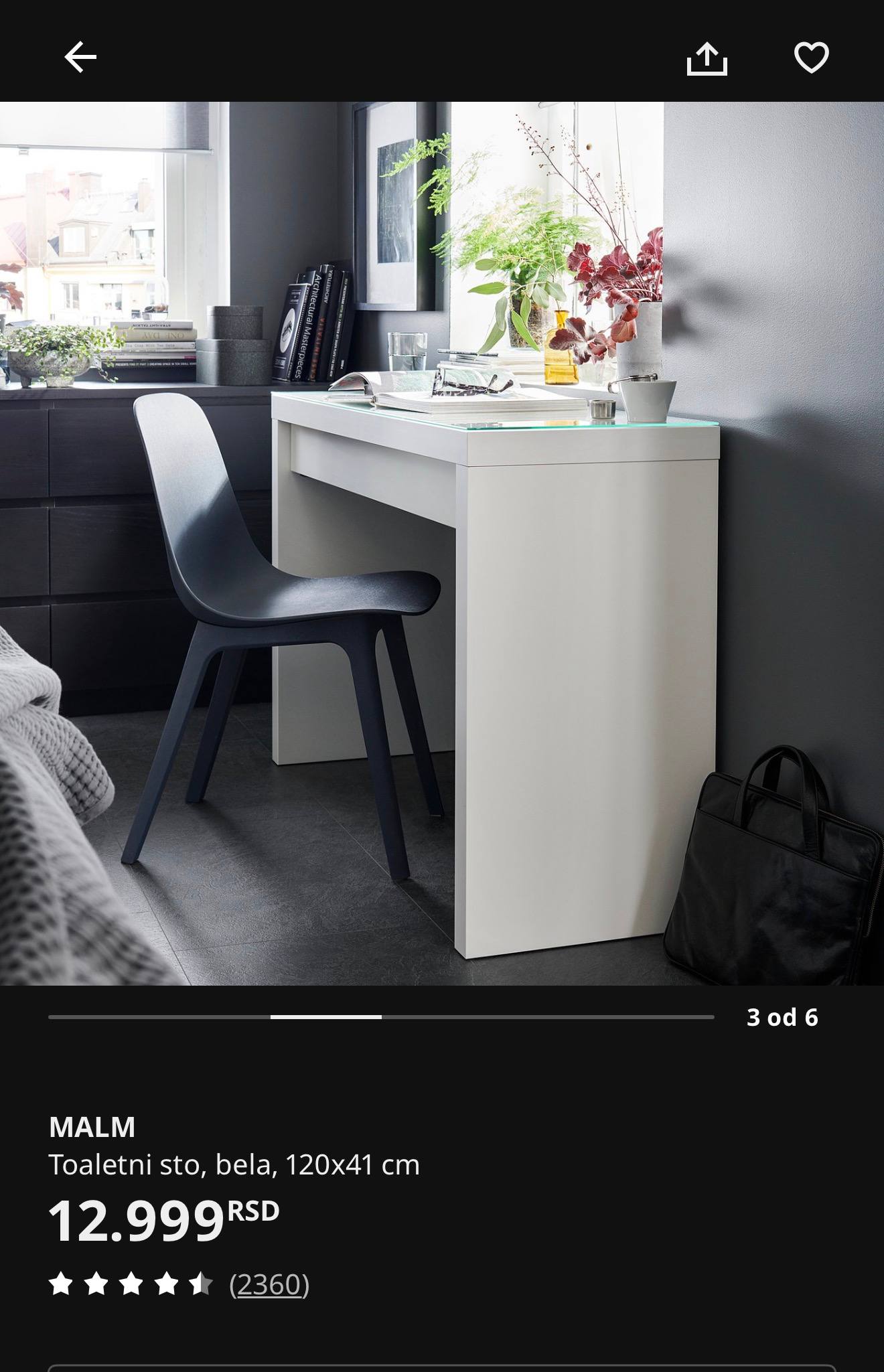 Radni/toaletni sto IKEA MALM