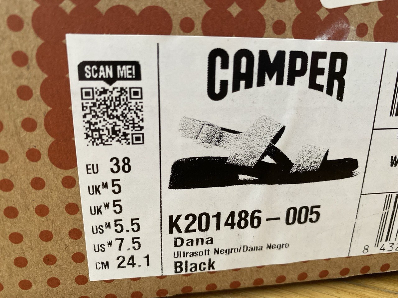 Кожаные босоножки с квадратным мысом [Camper Dana] photo 3