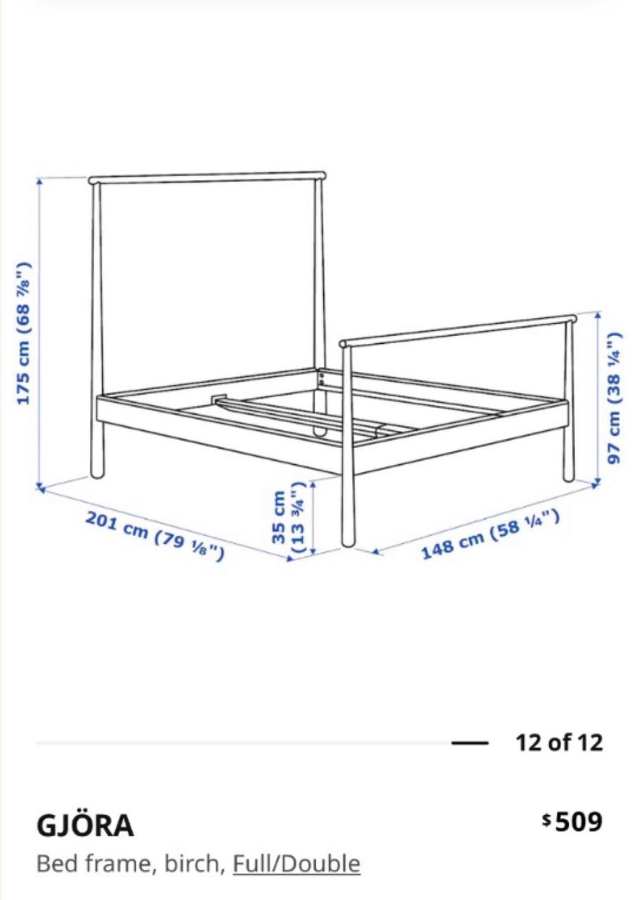 Kreveta od masivnog bora IKEA GJÖRA 160x200 photo 2