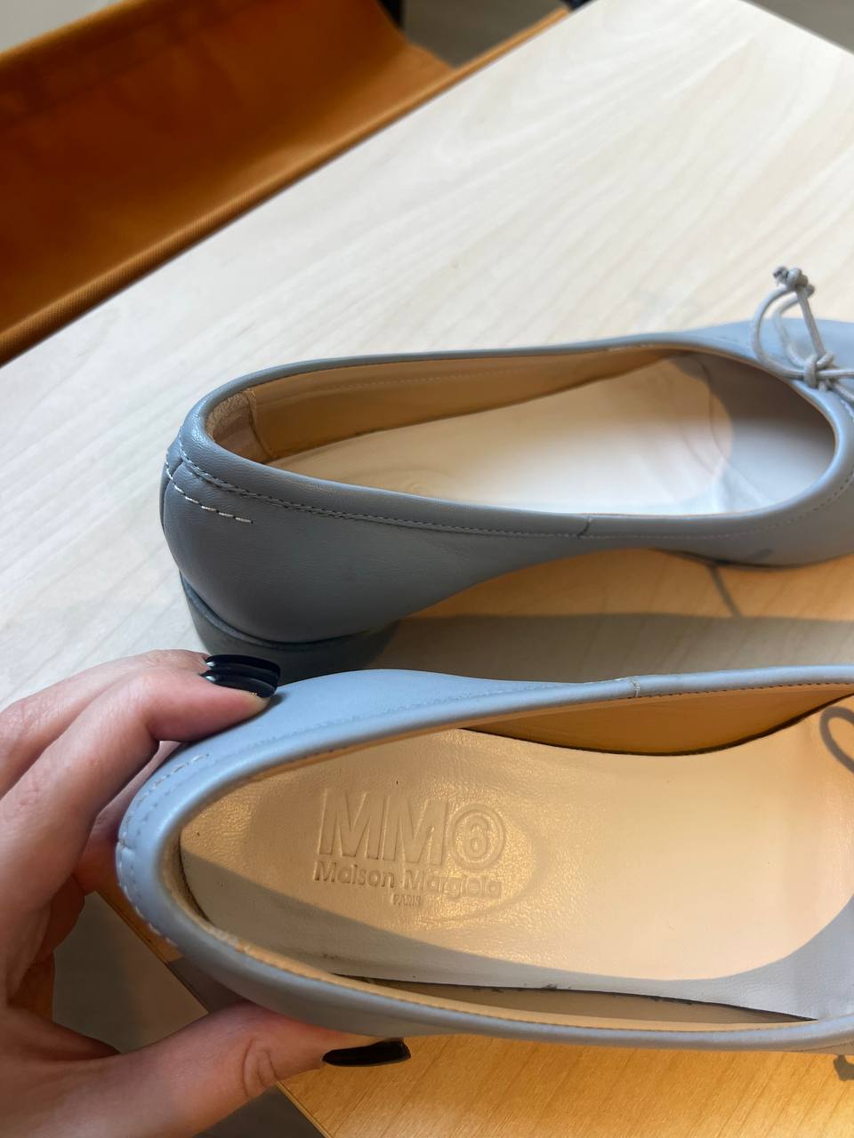 Голубые балетки MM6 Maison Margiela