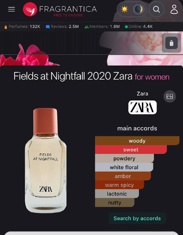 Парфюм Zara Fields at nightfall photo 2