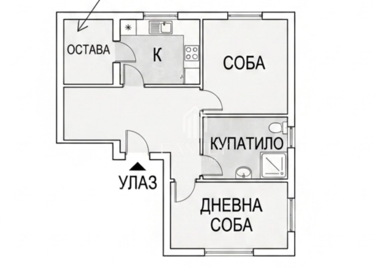 2 sobe, Stan, 50 m² photo 6