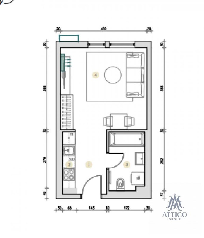 Stan, 26.87 m² photo 2