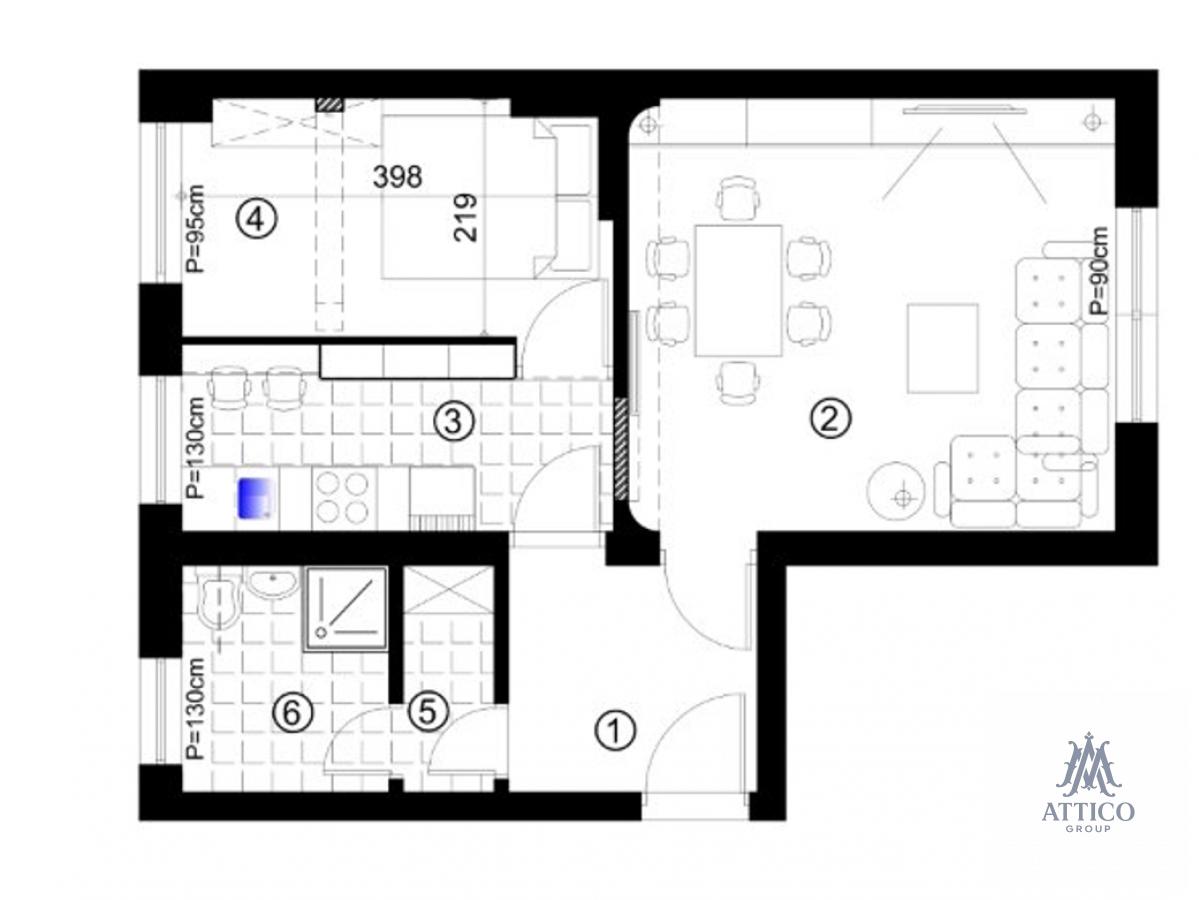 1.5 sobe, Stan, 44 m² photo 9