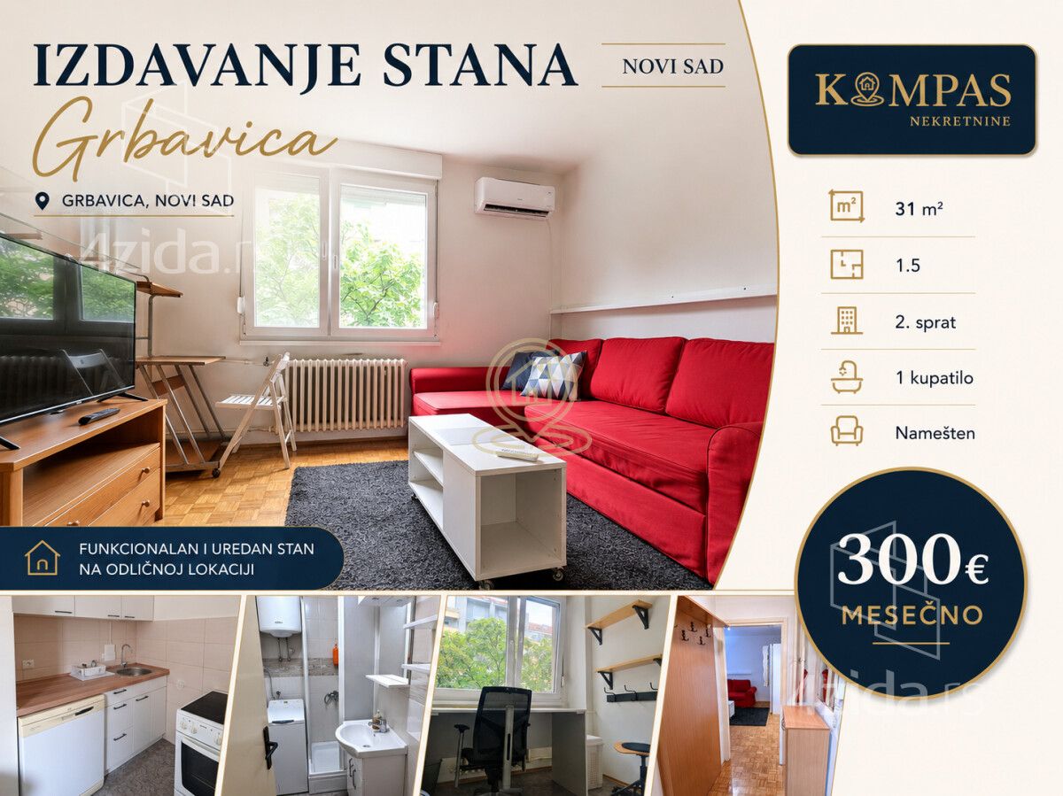 1.5-комн., Квартира, 31 м²