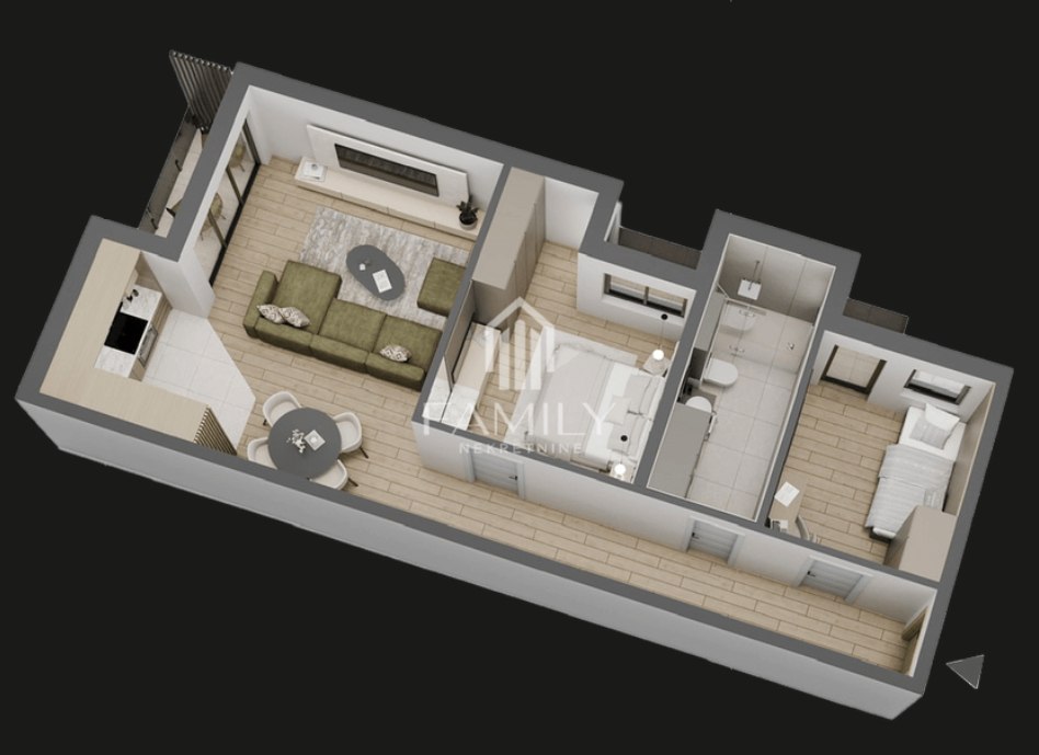 2.5 sobe, Stan, 65 m² photo 10