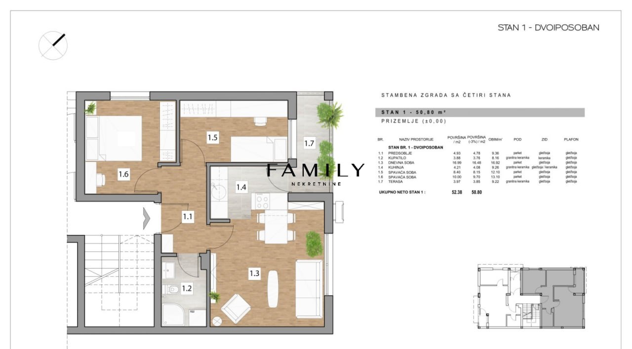 2.5 sobe, Stan, 51 m² photo 10