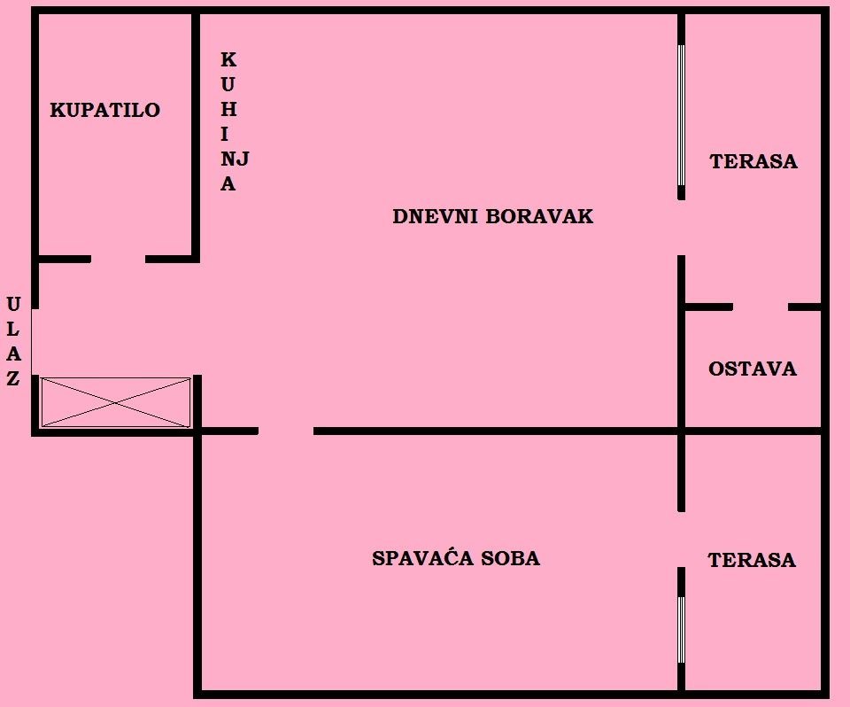 2.5 sobe, Stan, 43 m²